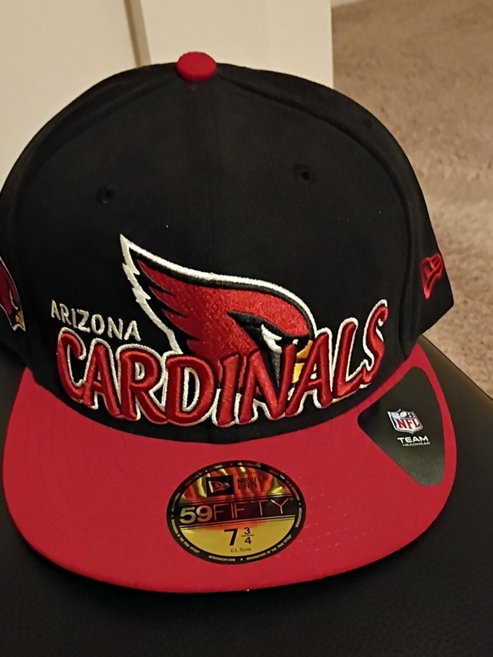 New Era Arizona Cardinals Fitted Hat - Black & Red